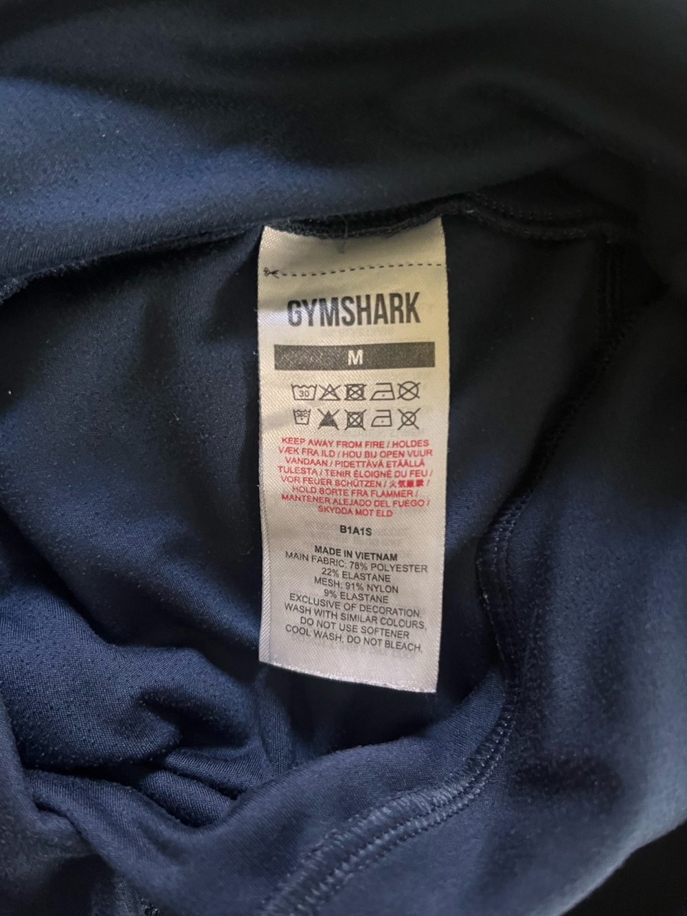 Gymshark Dark Navy Leggings - Picture 3 of 3